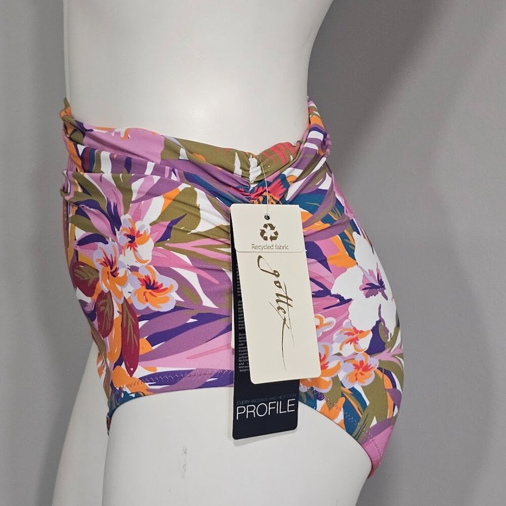 Gottex Tropikaia High Waist Swim Bottom with Side Shirring - Picture 3 of 9
